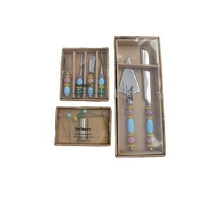 Lot of Pier 1 serving utensils canape set hors d'oeuvre picks NEW and SEALED